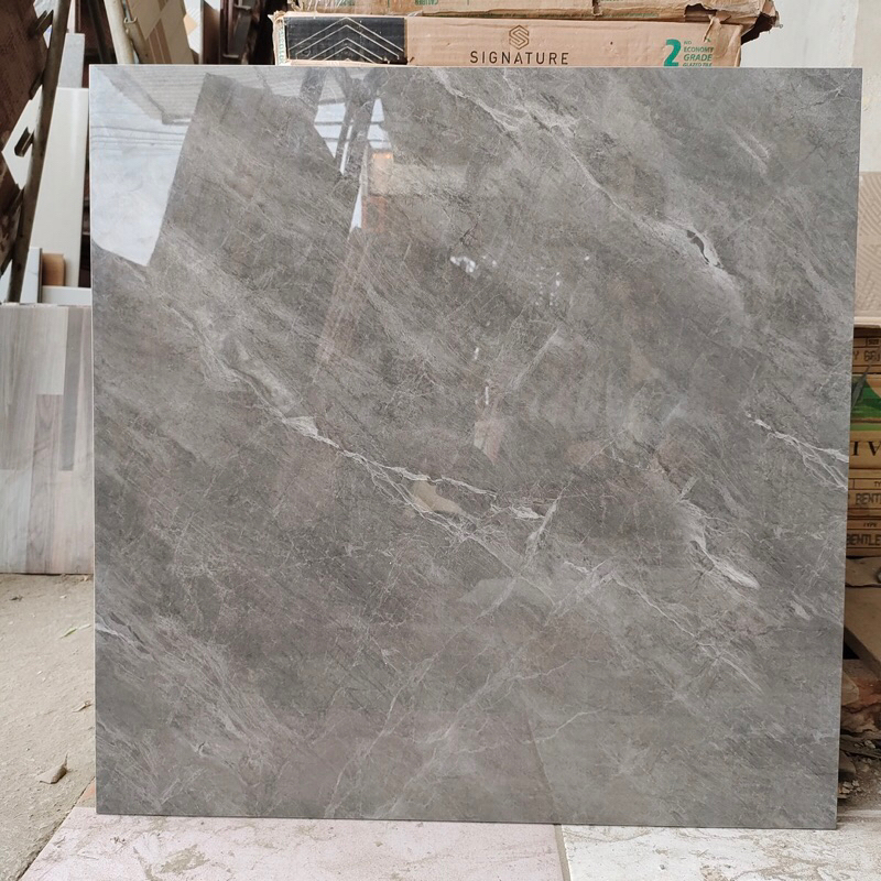 Granit 60x60 abu motif marmer (super glossy)/ granit abu motif/ granit dinding kamar mandi/ granit lantai ruangan/ granit motif marmer