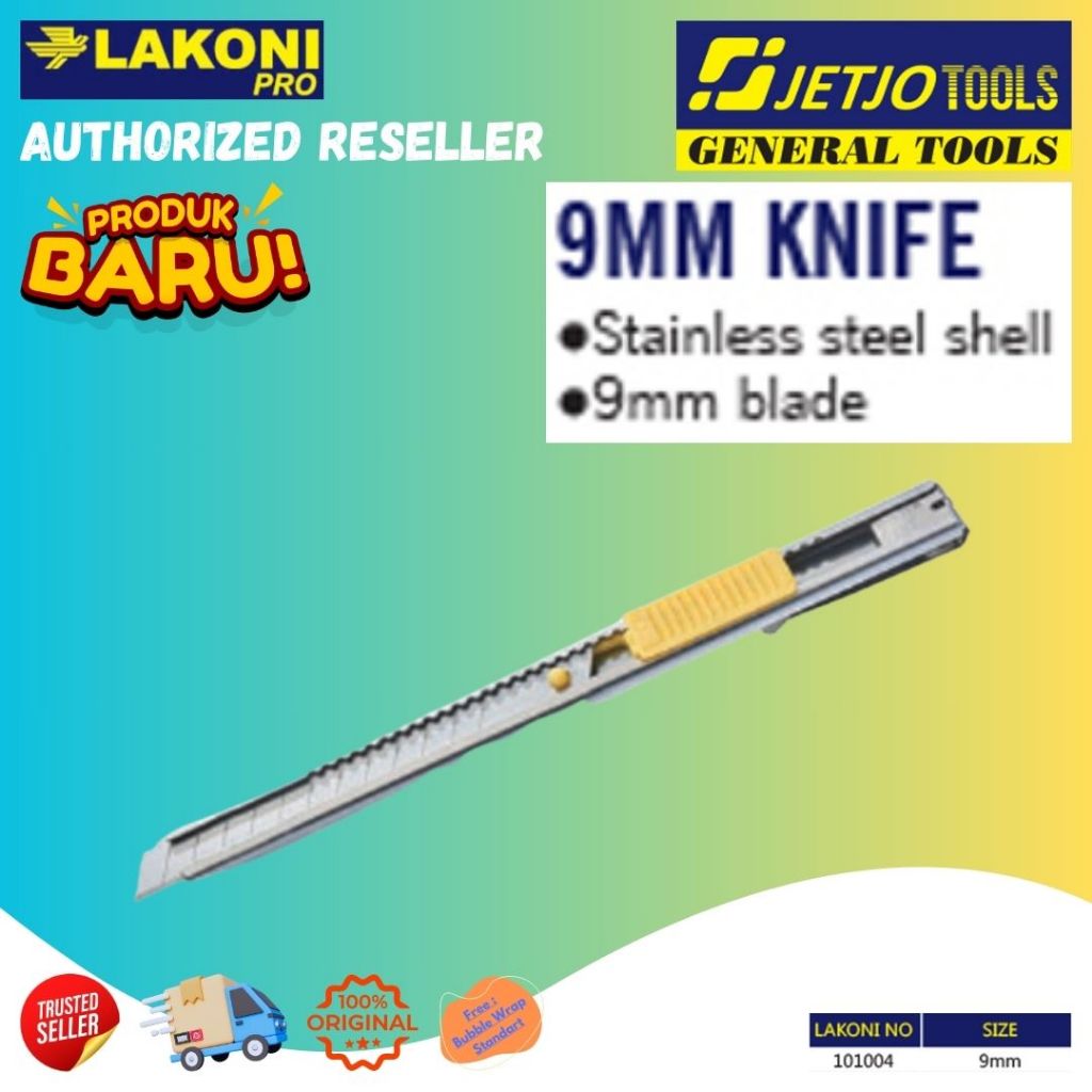 

Lakoni Pro Jetjo Tools Pisau Cutter 9mm 101004 Utility Knife