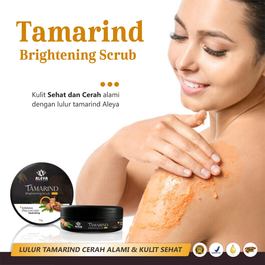Lulur Tamarind Pemutih Herbal Body Scrub Ampuh Pemutih Kulit Lulur Rempah Bpom Whitening Scrub Aleya