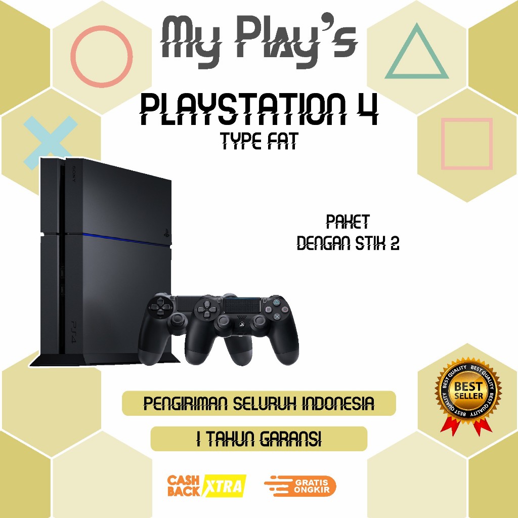 PS 4 [PLAYSTATION 4] TYPE FAT SONY + HDD 1TB *FULL GAME EXTRA*-2