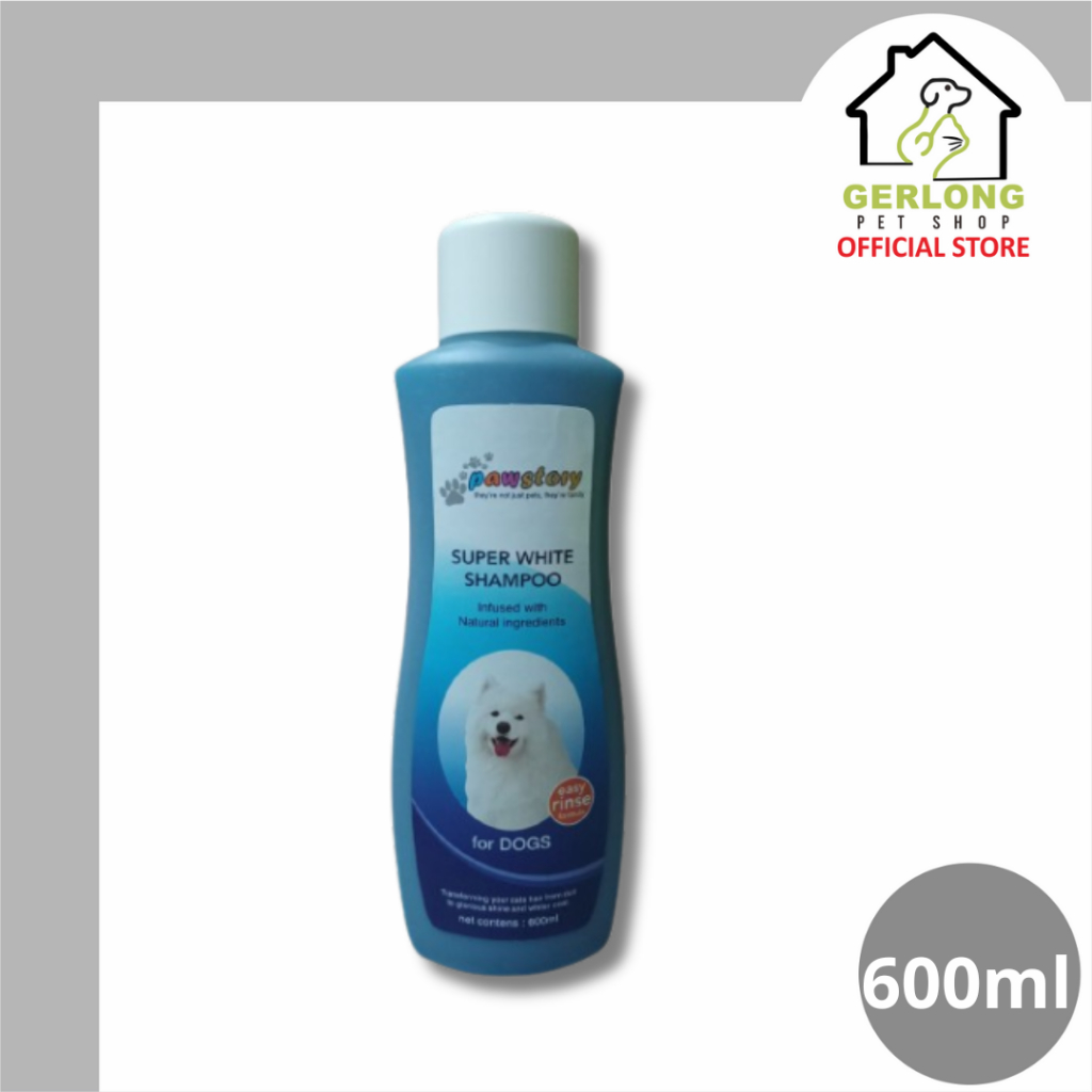 Pawstory Dog Super White Shampoo 600ml Sampoo Anjing Bulu Putih