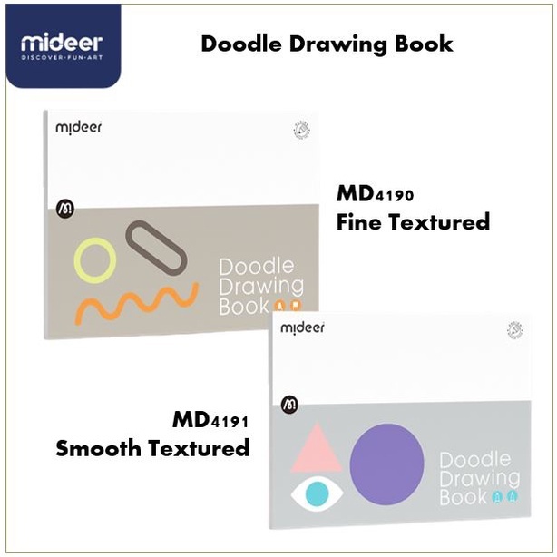 Mideer Doodle Drawing Watercolor Sketch Book A4 Buku Gambar Lukis Anak