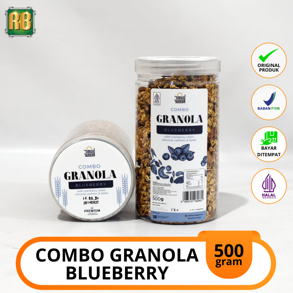 

Timur Tengah Combo Granola Blueberry 500 gr Timur Tengah Sereal Makanan Sehat High Quality Toples Cemilan Sereal Sehat High Quality Timur Tengah Outmeal Sereal Gandum Utuh Kismis Kurma Almond Mede Mete 500 Gr Oat Oatmeal Makanan Oats Sarapan Granova Murah