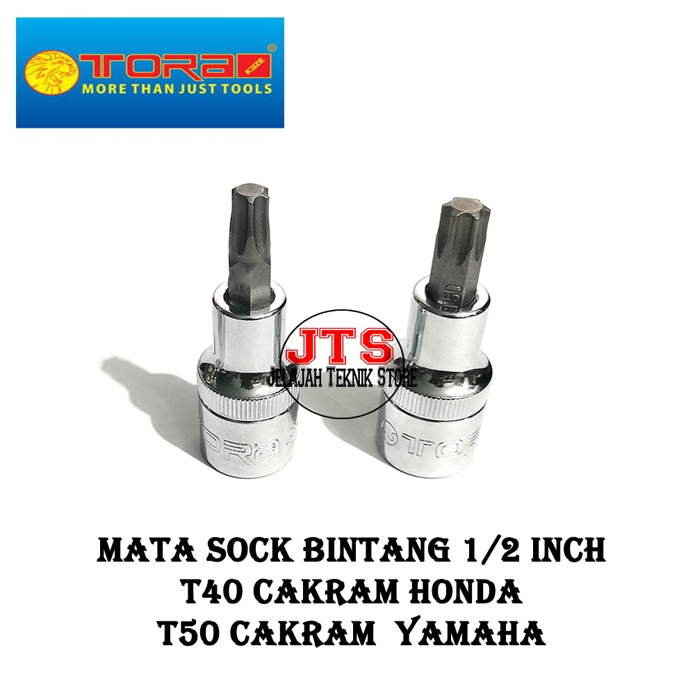 TERMURAH!!! Star Bit Mata Sock 1/2" Cakram Honda T40 Cakram Yamaha T50 Kunci L Bintang Mata Sok Bint