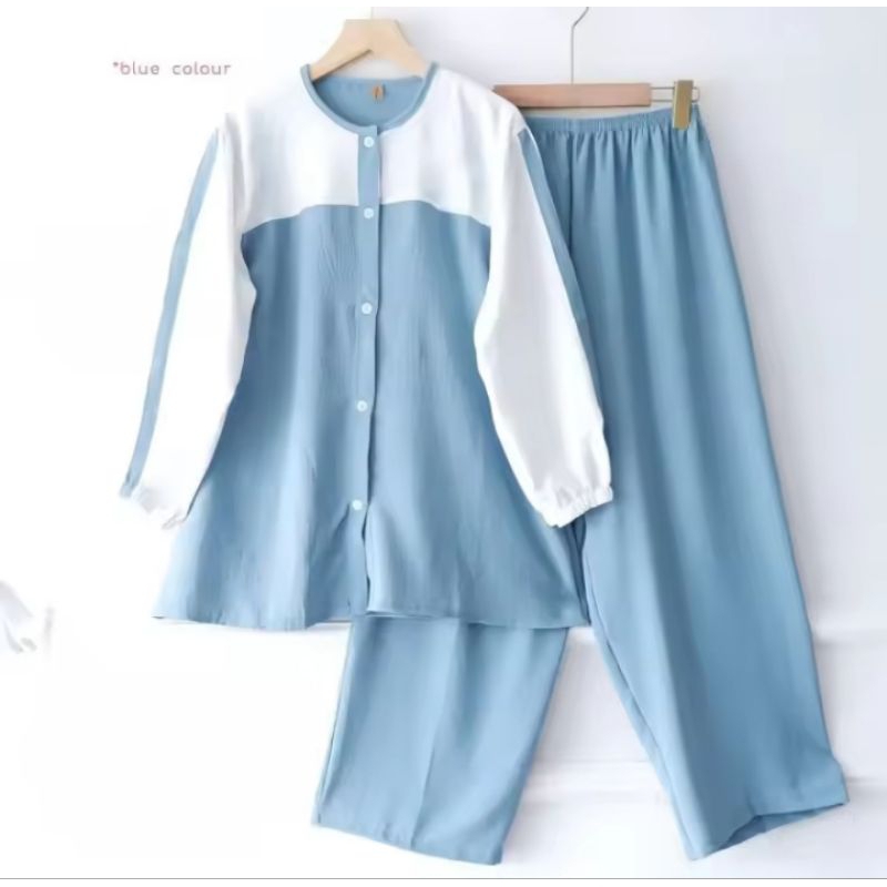 Stelan anak Bahan Crinkle Airflow Zara set Kids