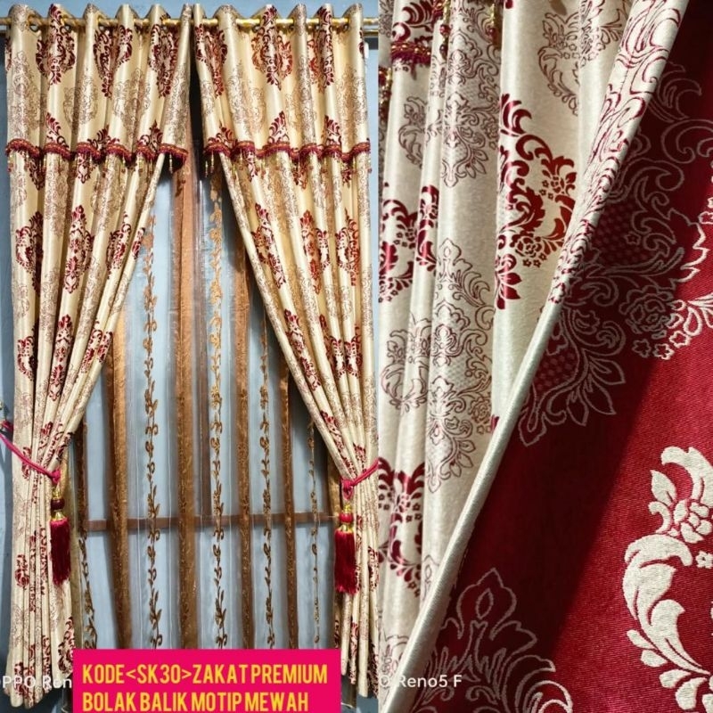 gorden blackout import bludru bolak-balik poni renda