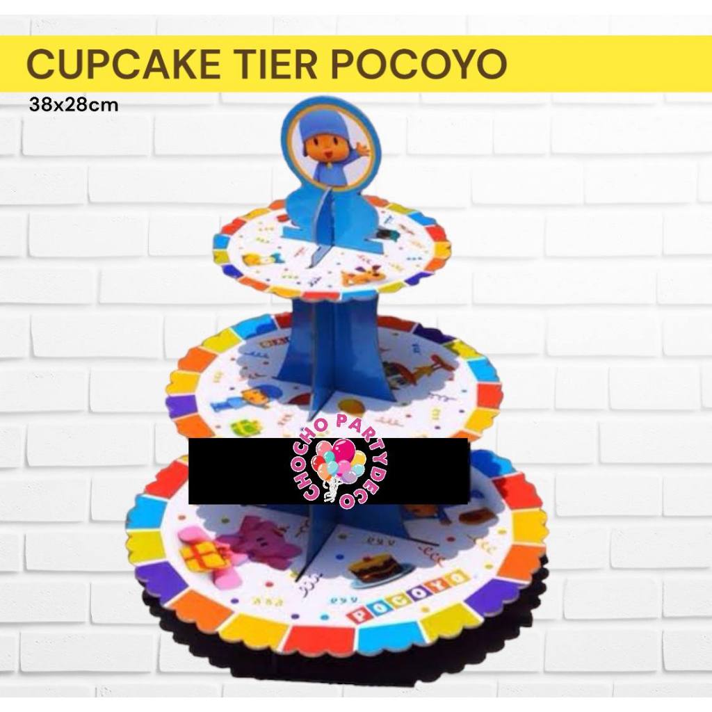 Cupcake Tier POCOYO / Cup cake Stand Ulang Tahun Pocoyo
