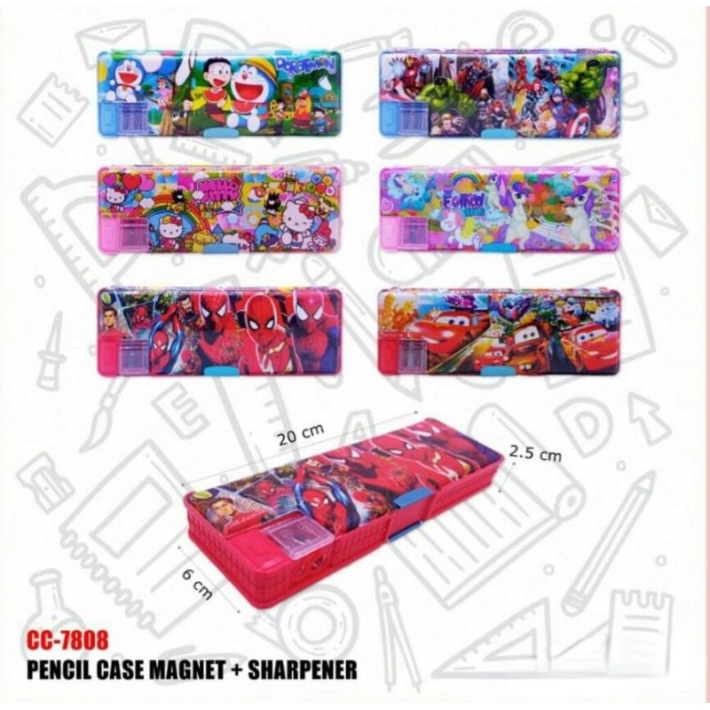 

tempat wadah kotak pulpen pensil tutup magnet