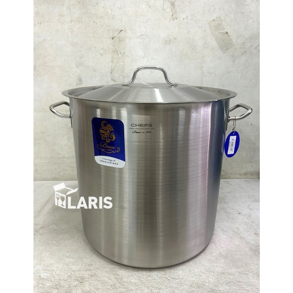Bima Chefs Stock Pot 40cm atau 50,2 Liter Panci Bima Stainless Bahan Tebal Berkualitas