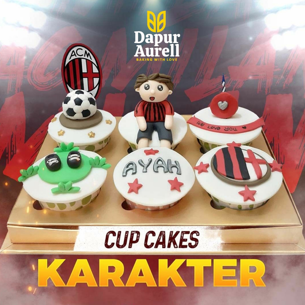 

Cupcake Custom Hias Fondant 6cm ( isi 6 pcs)