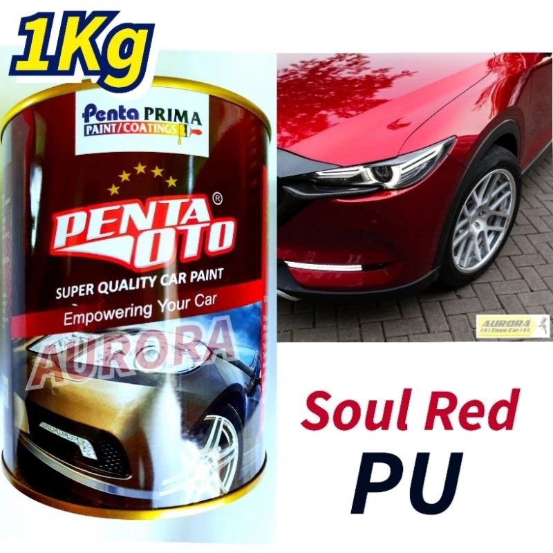 Cat Merah Metalik PU Penta Oto Soul Red CX5 Metallic Mazda 1kilo 1Liter