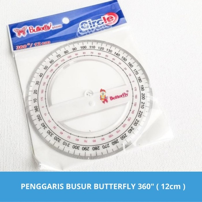 

Busur Derajat Butterfly 360/12cm Full