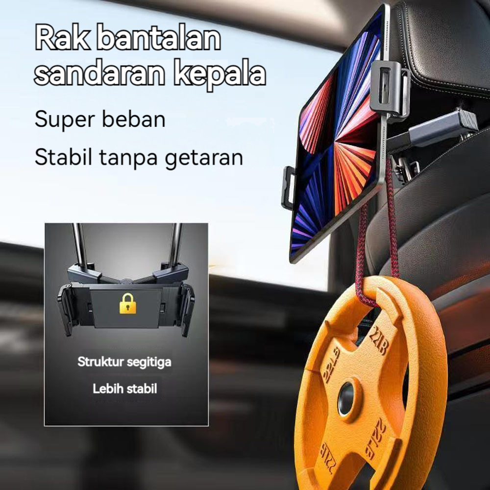 Holder Car Headrest stand Hp Jok Mobil Universal 360 Derajat Tablet