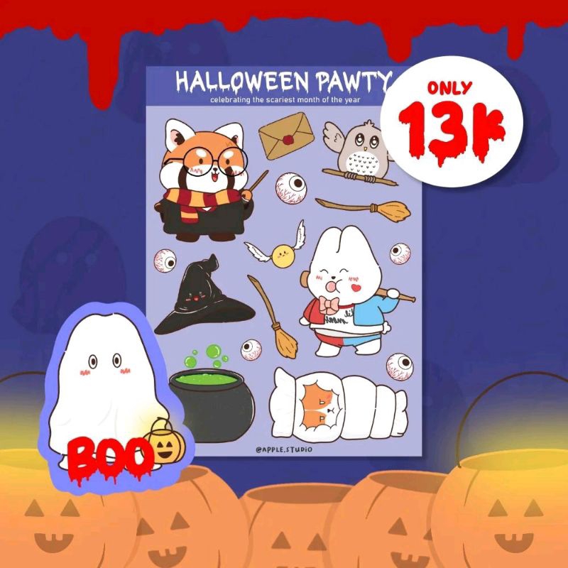 

Halloween Pawty Sticker Sheet