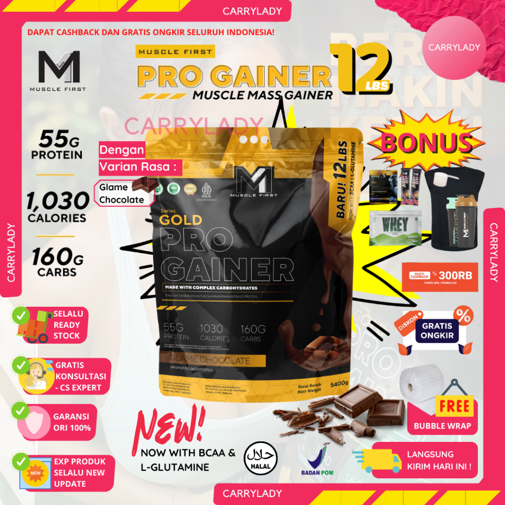 Muscle First Pro Gainer 12 Lbs Bulking Mass Musclefirst Gainer Penambah Berat Badan Weight Gainer