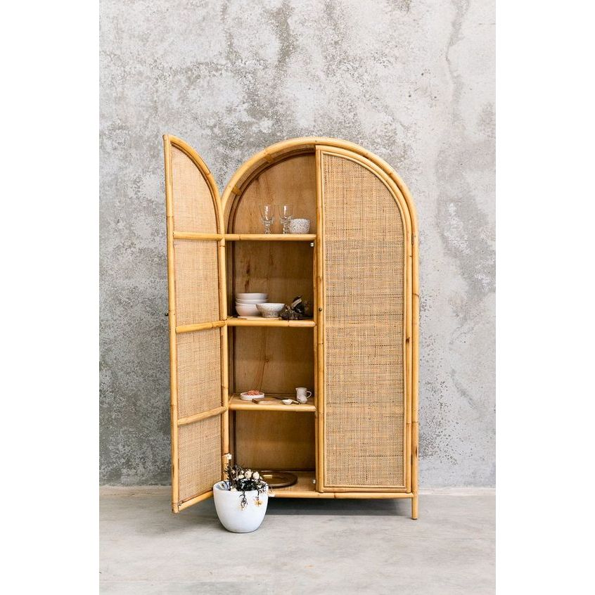 [ LEMARI ROTAN AESTETIKK ] Lemari Rotan / Lemari Rotan Webbing / Lemari Kayu Jati / Wardobe Rattan W