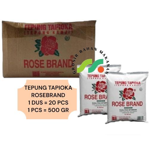 

TAPIOKA ROSE BRAND 500GR PER DUS ISI 20PCS