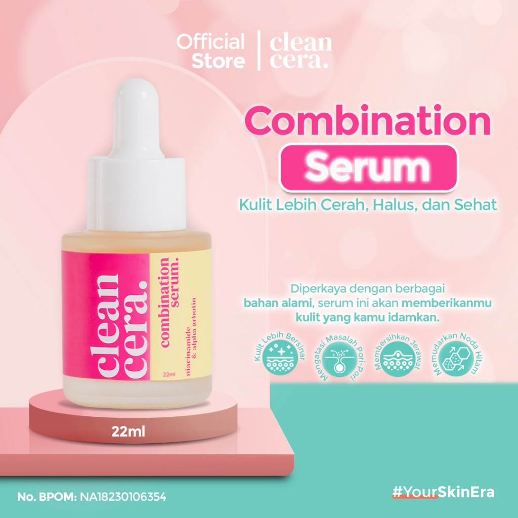 Cleancera | Combination Brightening Serum | Niacinamide Alpha Arbutin | Serum Mencerahkan | Serum An