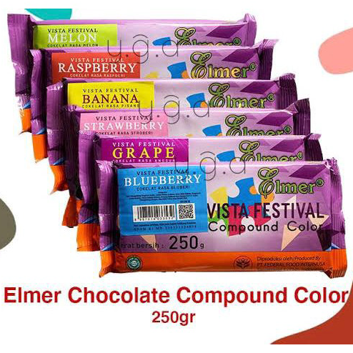 

Best Terlaris Elmer Chocolate Compound Colour 250gr / Coklat Blok Warna 250gr