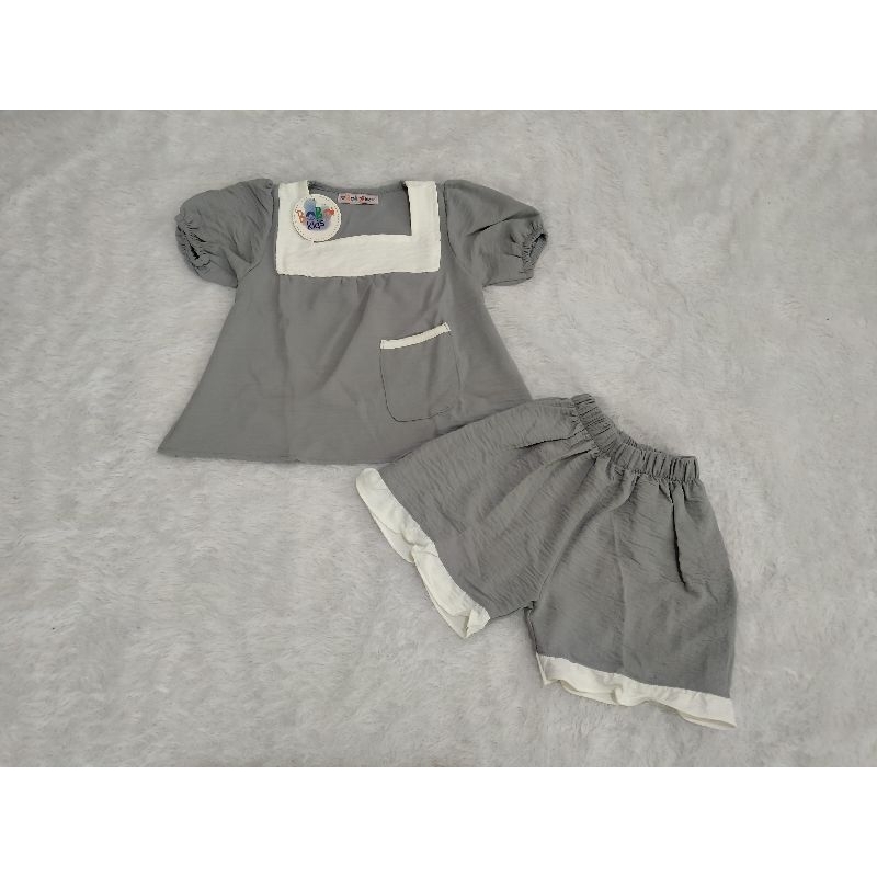 Setelan Anak Perempuan Crinkle Premium