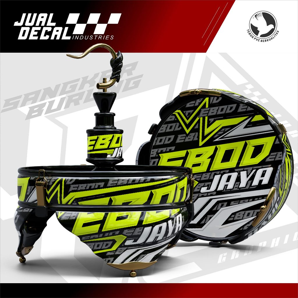 Stiker Sangkar EBOD Decal Tebok Lovebird Batman Pleci Custom Variasi