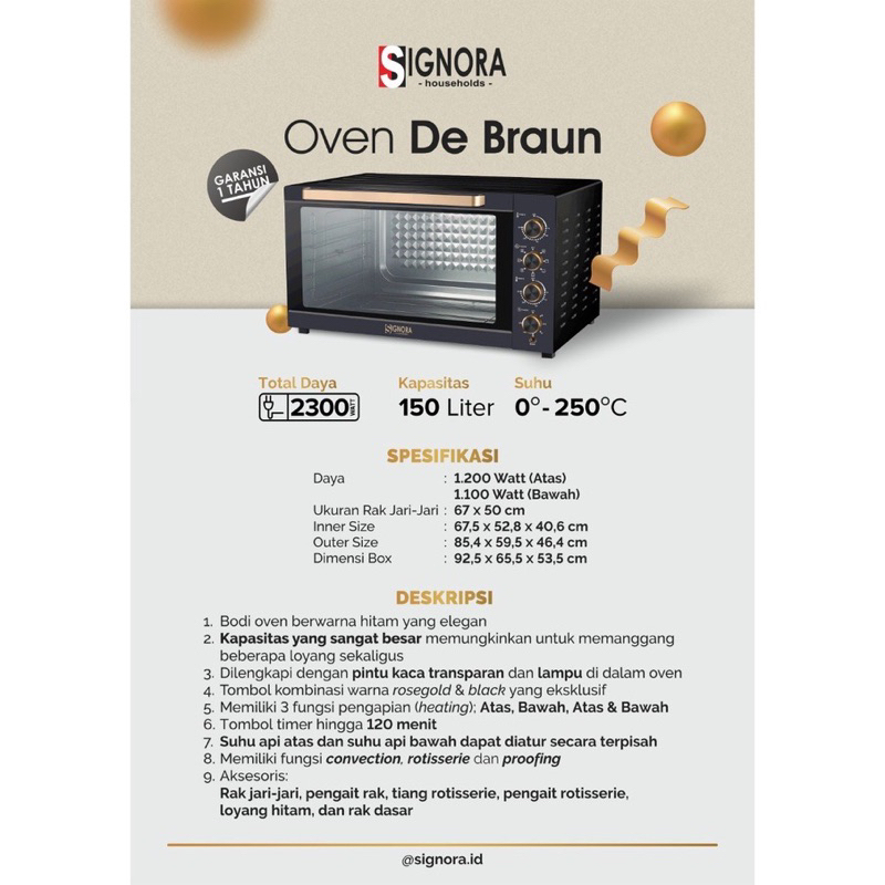 Oven Signora De Braun
