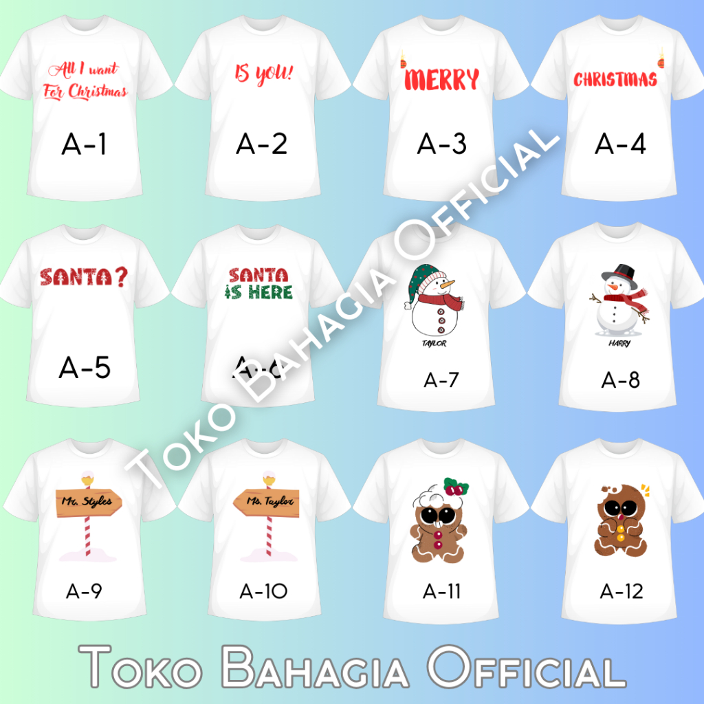 KAOS NATAL COUPLE/ BAJU NATAL / KAOS NATAL KEMBAR / KAOS COUPLE NATAL / BAJU NATAL KEMBAR / BAJU NAT