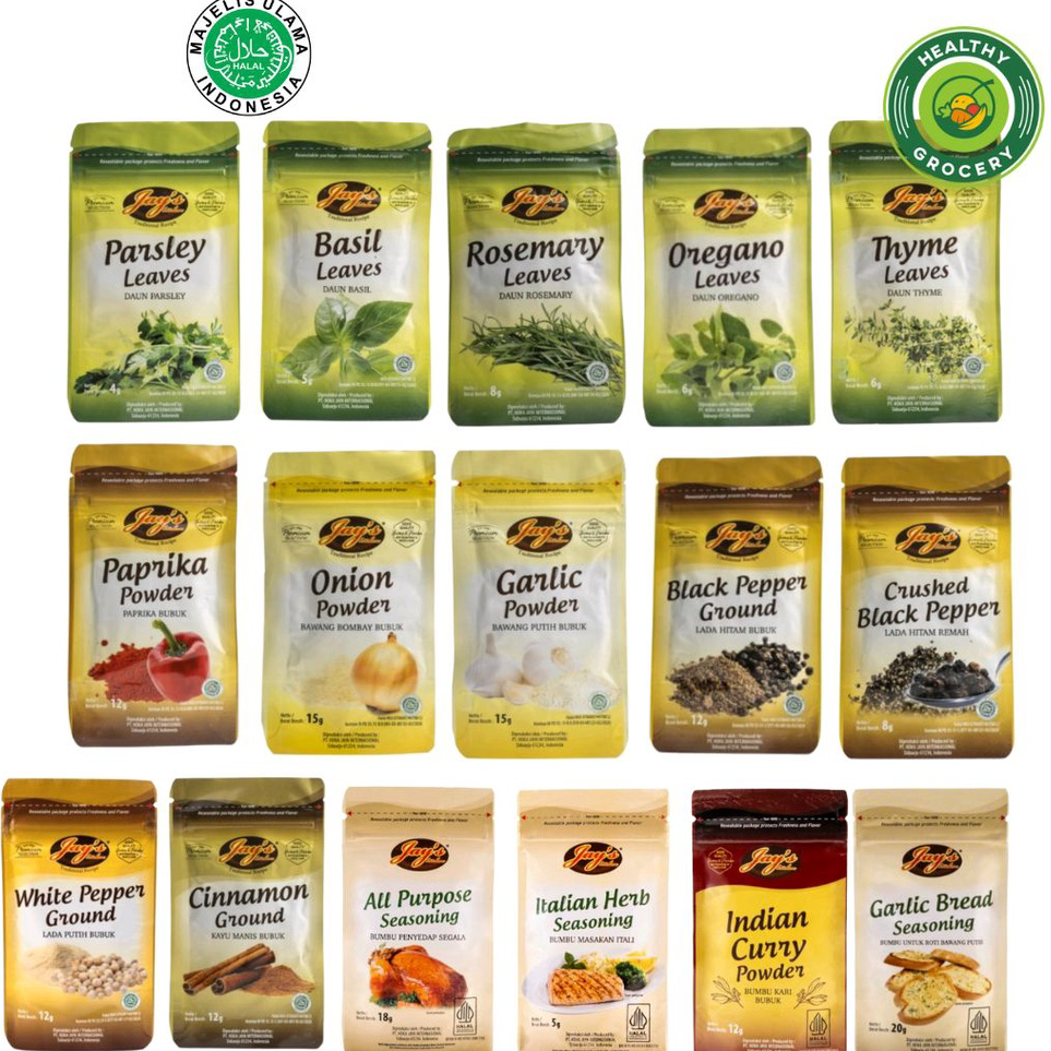 

Terupdate Jay's Pouch All Varian / Jays / Bumbu Dapur / Jays / Jay / Bumbu Masak / Herb / Seasoning / oregano / parsley