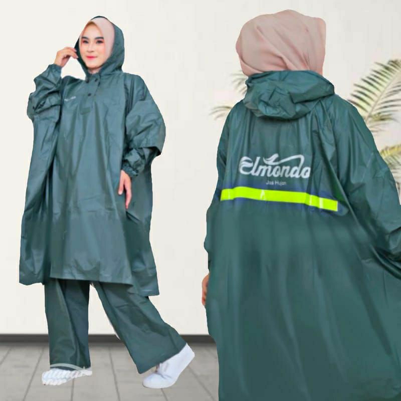 Mantol Jas Hujan Elmondo Ponco + Celana PVC Muat BB 95kg