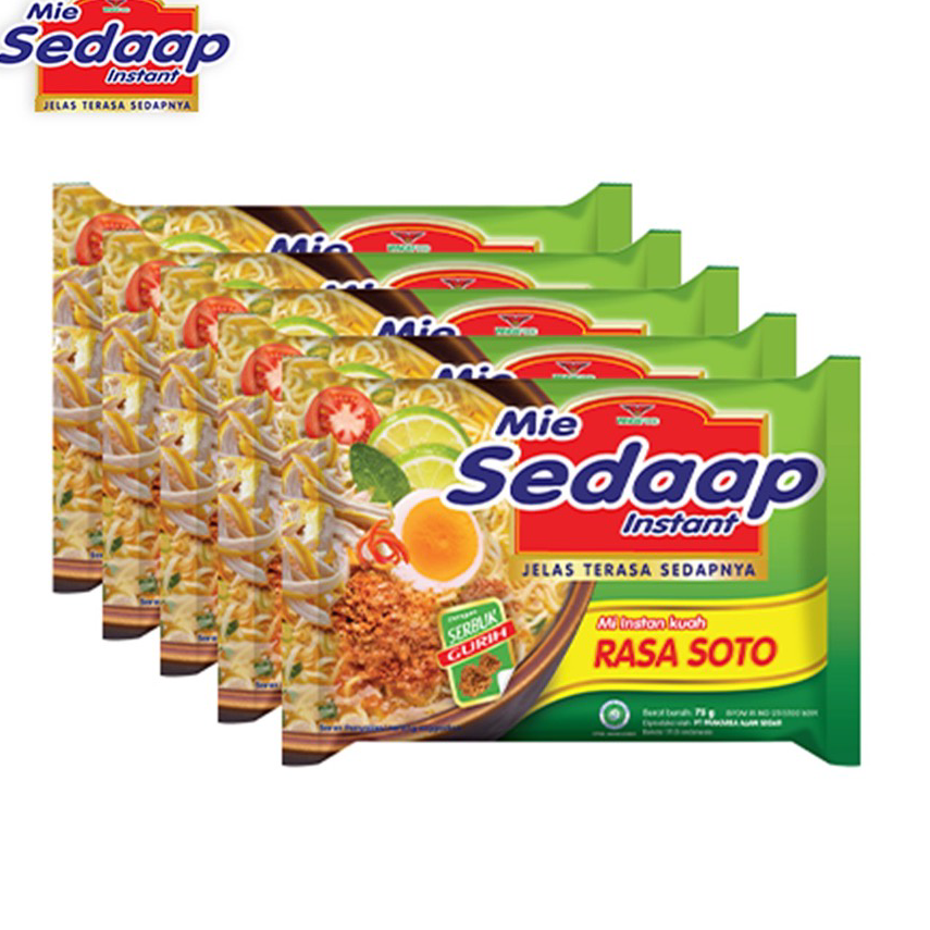 

Paling Popular Mie Sedaap SOTO 75 gr x5