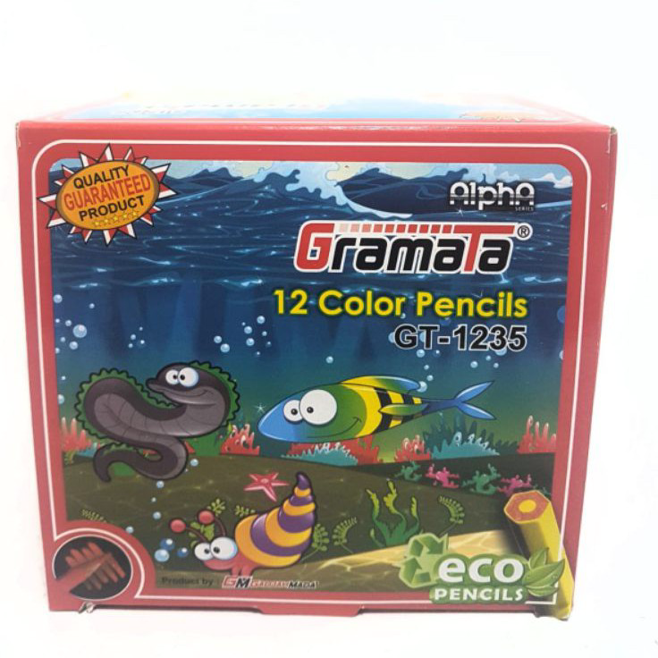 

Big Sale Harga Grosir (Per kotak isi 12 packs) Pensil Warna Color Pencil GRAMATA /SQUEEZY GT-1235 (12 warna) Best Seller