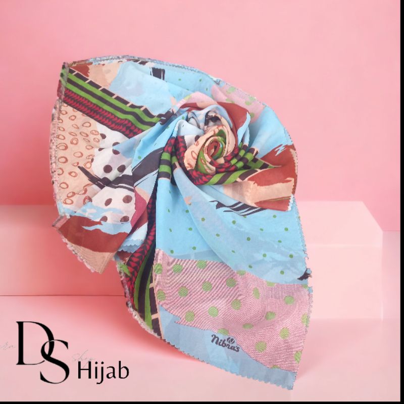 segiempat voal motif nibra's , zm , dauky , elzatta