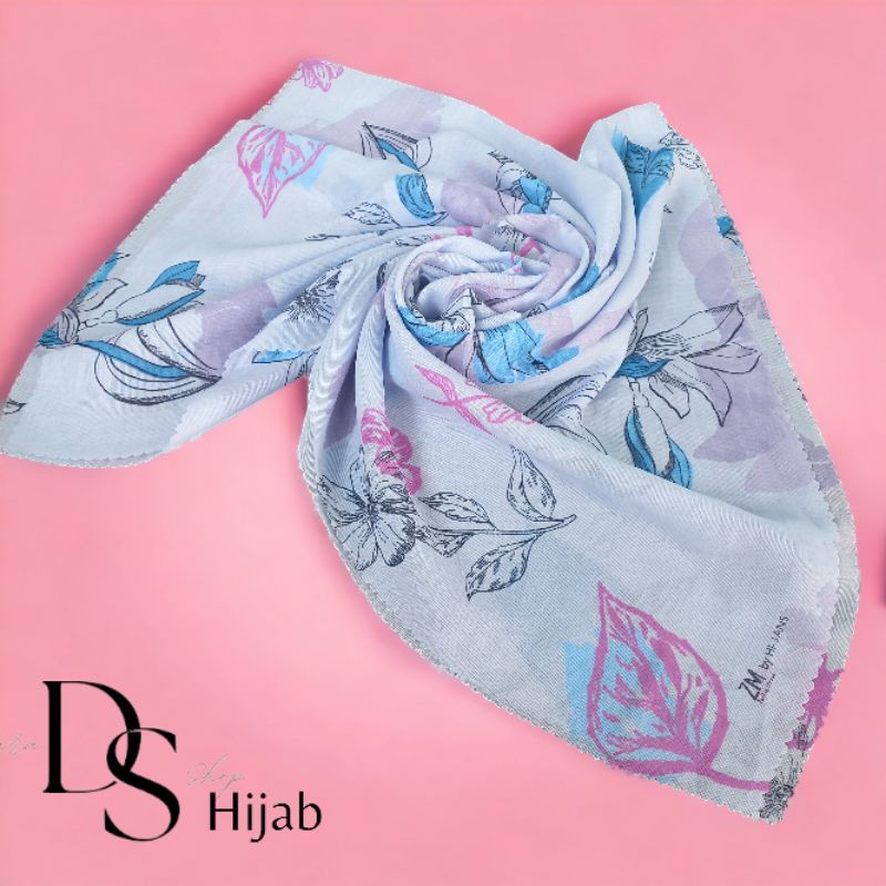 Segiempat hijab voal motif Zm Zaskia mecca
