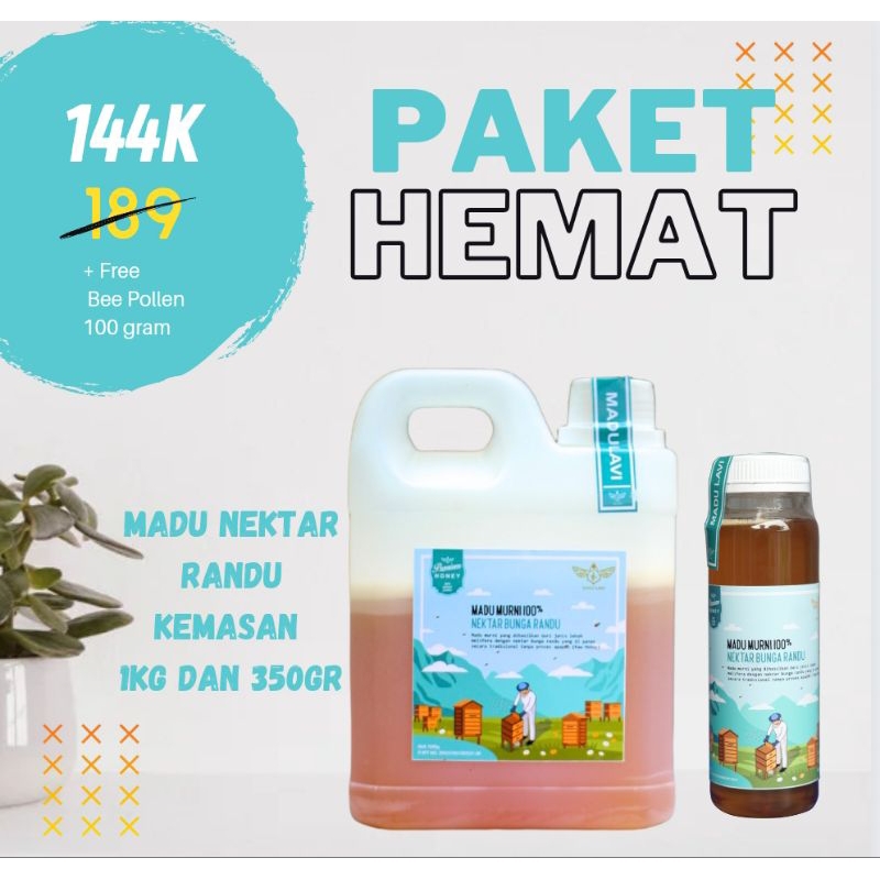 

Madu Murni Pahe Nektar Randu 1Kg dan 350gram