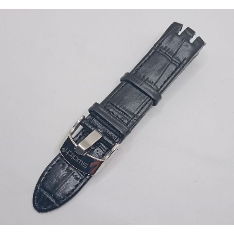 Strap jam tangan Swatch kulit asli Original