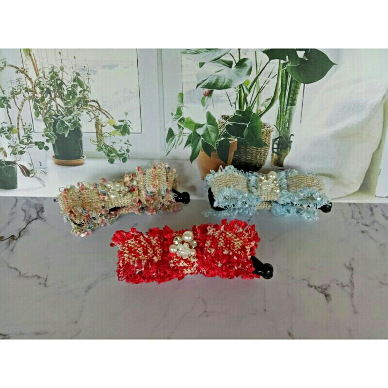 jepit pisang pita tweed premium