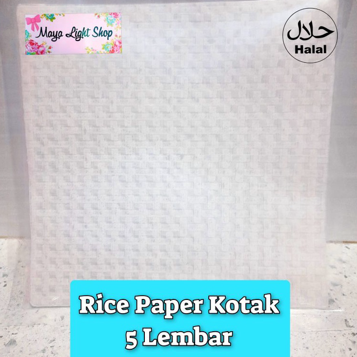 

➧➣✩✸ Rice Paper 5 dan 10 lembar ricepaper bulat kotak rice paper salad banh trang diameter 22cm kulit lumpia vietnam kulit lumpia