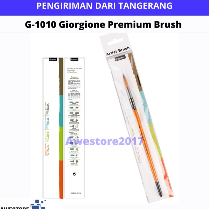 

➻➶✱✼ Giorgione G-1010 Round Brush Kuas Lukis Liner Tipis 0 00 000 0000