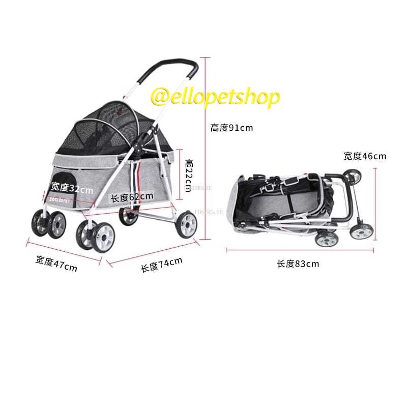 Stroller Anjing Stroller Kucing Kereta Anjing Kucing Pet Stroller