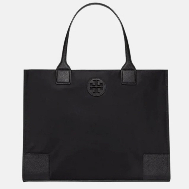 tory burch tb ella tote nylon black