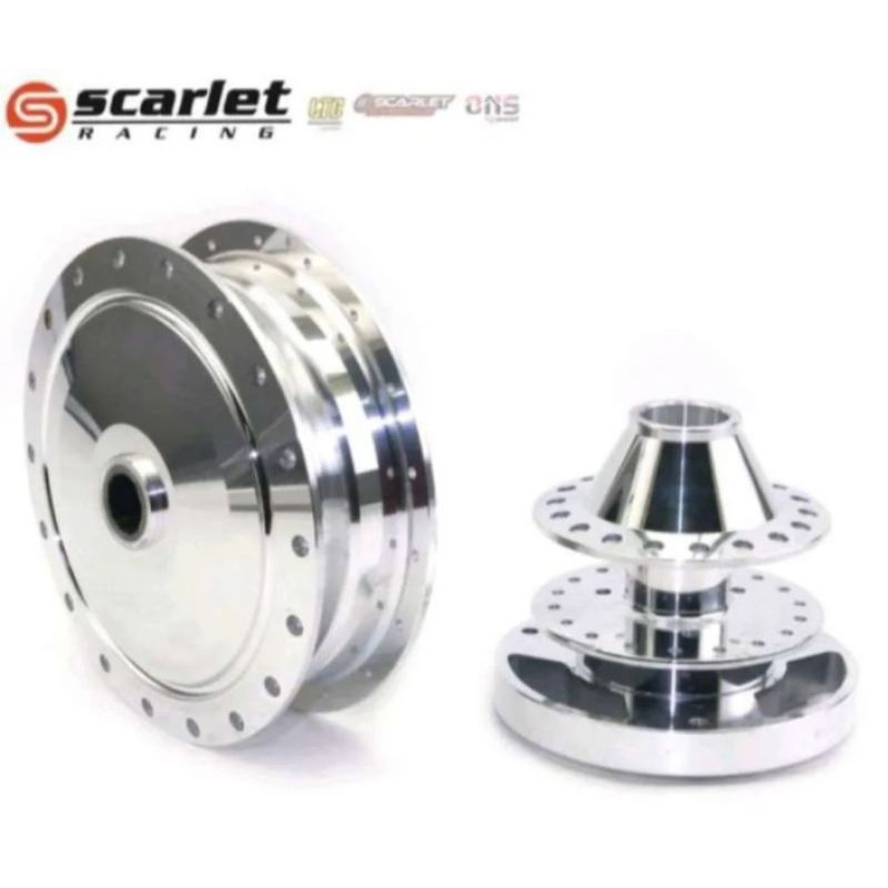 Tromol aerox 155 depan belakang CHROME ZOX / HITAM SCARLET