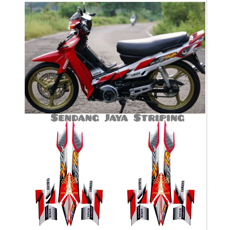 Stiker Striping Lis Les Motor Yamaha Fiz R 2001 Merah Standar