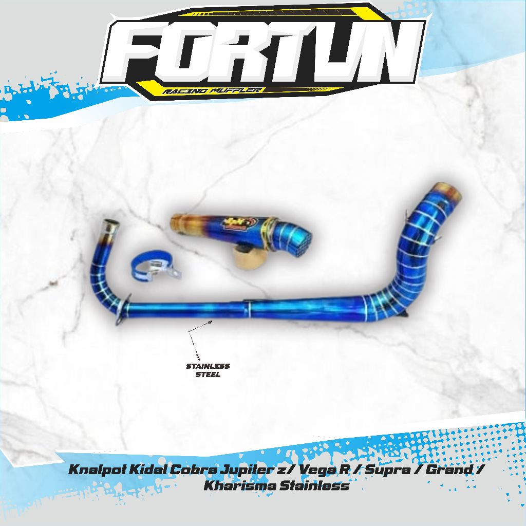 Knalpot Kidal Cobra Jupiter z / Vega R / Supra / Grand / Kharisma Stainless