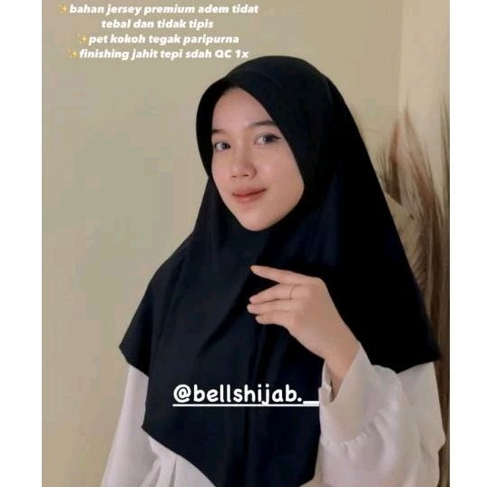 hijab sport jersey panjang menutup dada by_bellshijab
