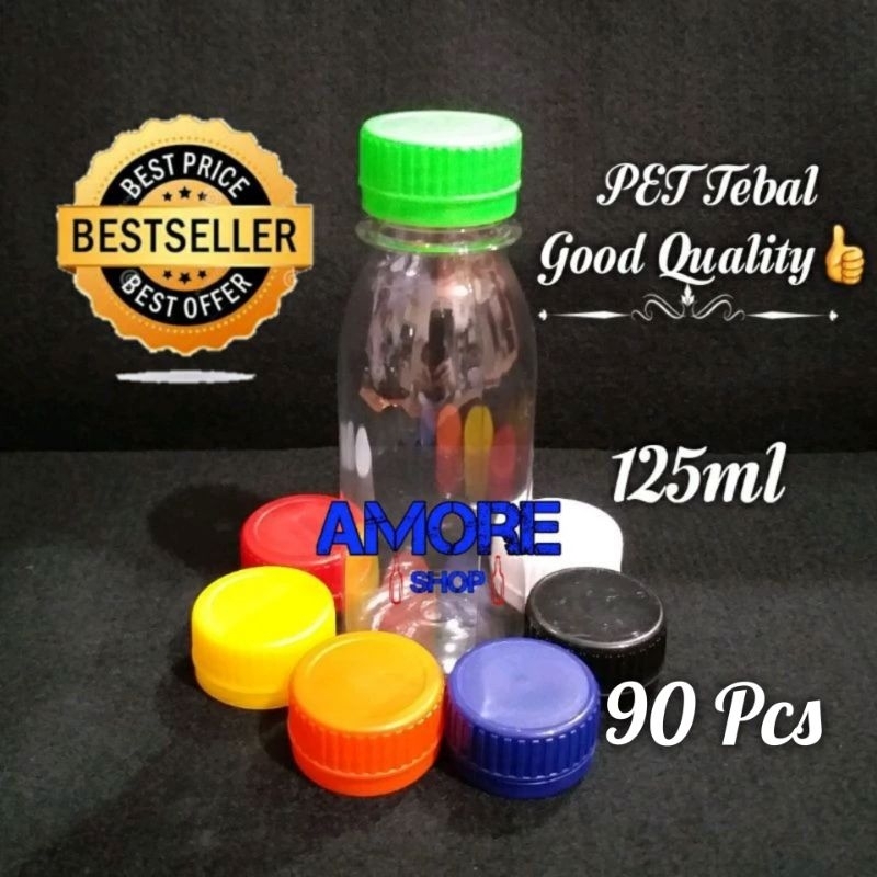 90Pcs - Botol Plastik 100ml-125ml Botol Zam Zam /Zamzam /Madu/Tinta/Jelly/Sirup/Obat/PET Murah