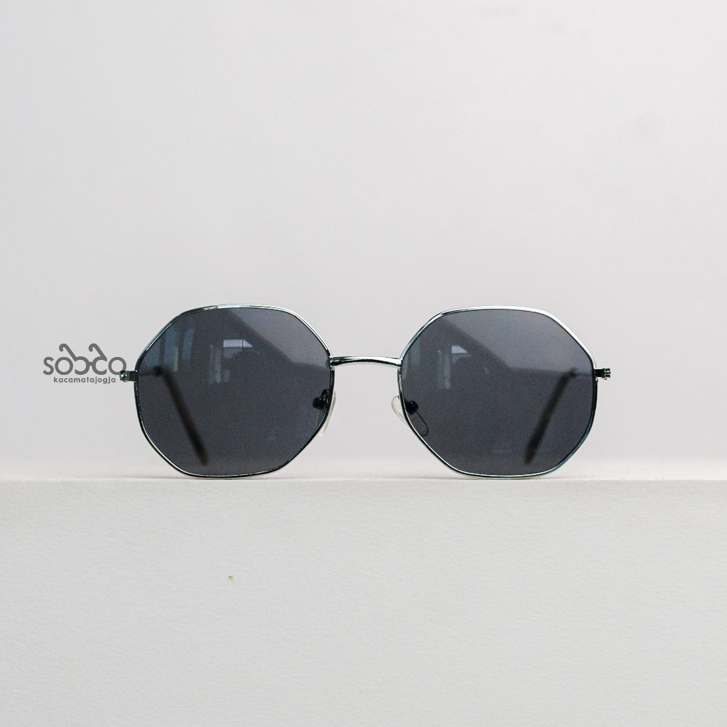 Frame Kacamata Sunglasses Bentuk Hexagonal - ASWANI 03