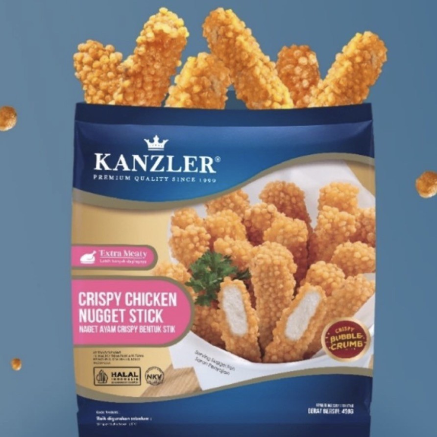 

Kanzler Chicken Stick Nugget Crispy Bubble Crumb 450g | Festive Frozen food