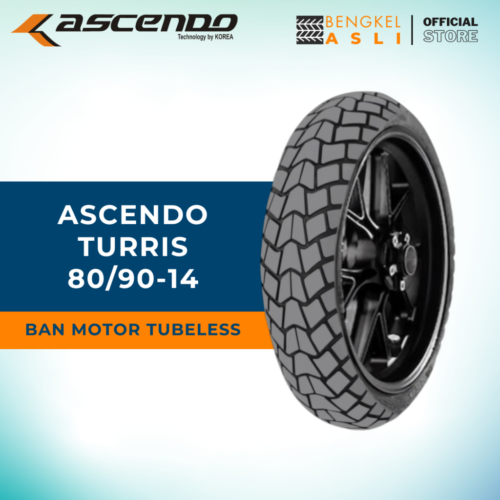 Ban Motor Cruiser ASCENDO TURRIS Ring 14 80/90-14 Tubeless (TL)