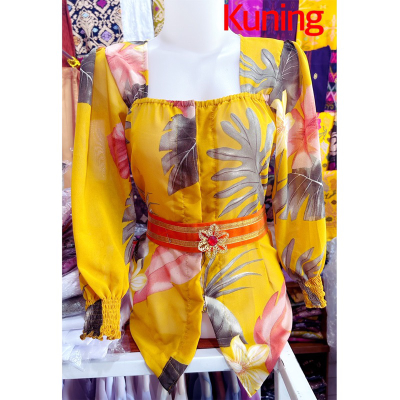 kebaya Bali tangan kerut