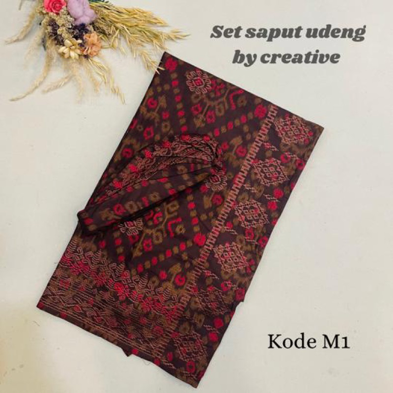 Saput Udeng Motif Endek by Creative | Saput Udeng Pria | Pakaian Adat Bali
